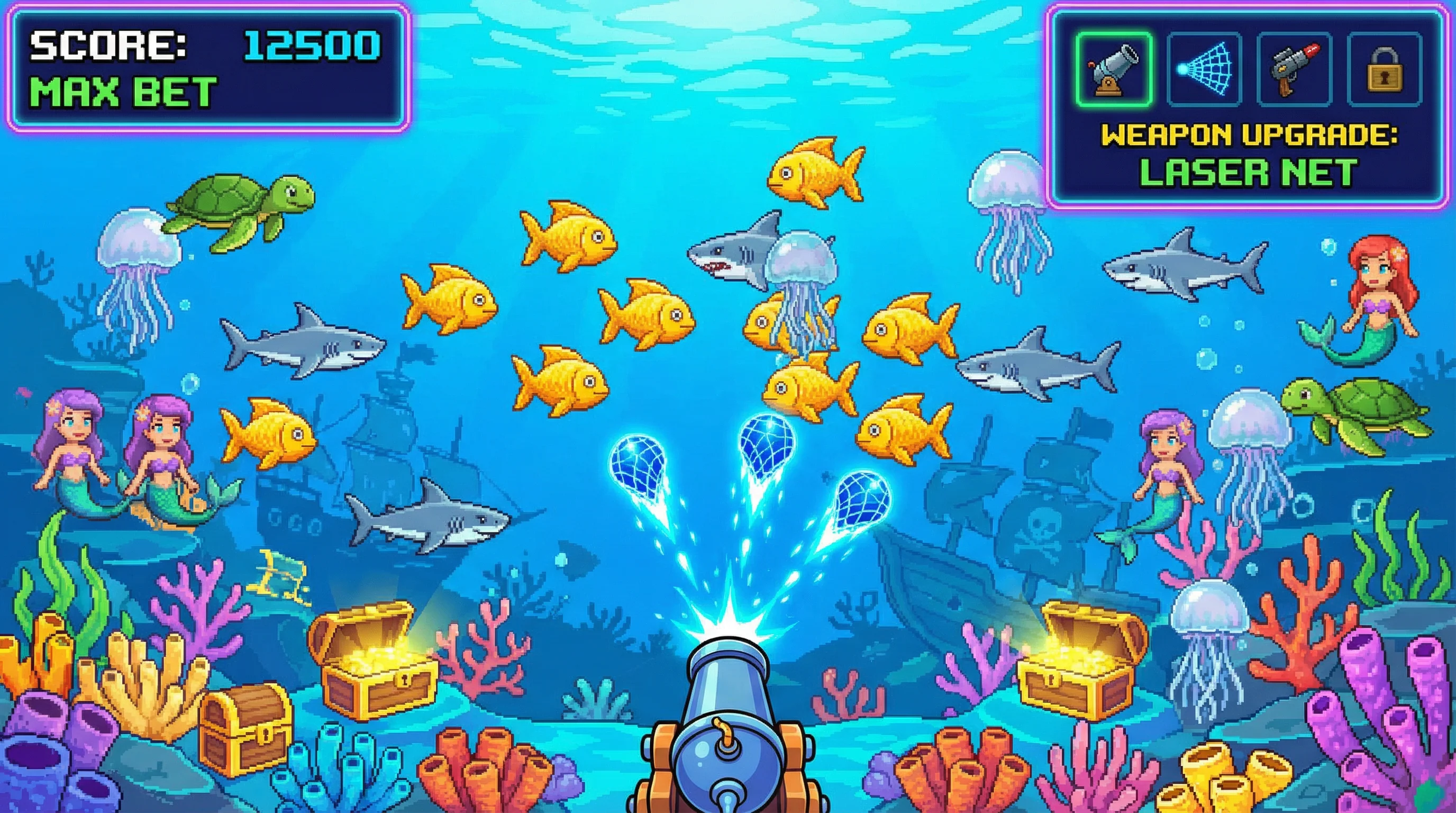 深海捕鱼街机游戏海底世界